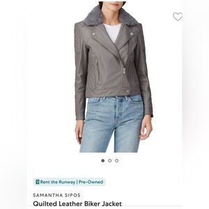 Samantha Sipos Quilted Leather Biker Jacket